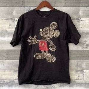 DISNEY PARKS MICKEY MOUSE SHORT SLEEVE T-SHIRT BLACK WOMEN’S LARGE